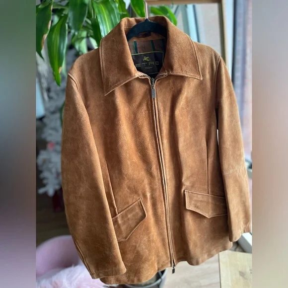 Vintage Etro Milano Leather Bomber Jacket - Picture 7 of 12